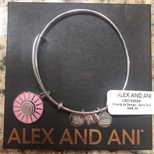 Alex and Ani spiral sun breast cancer bracelet